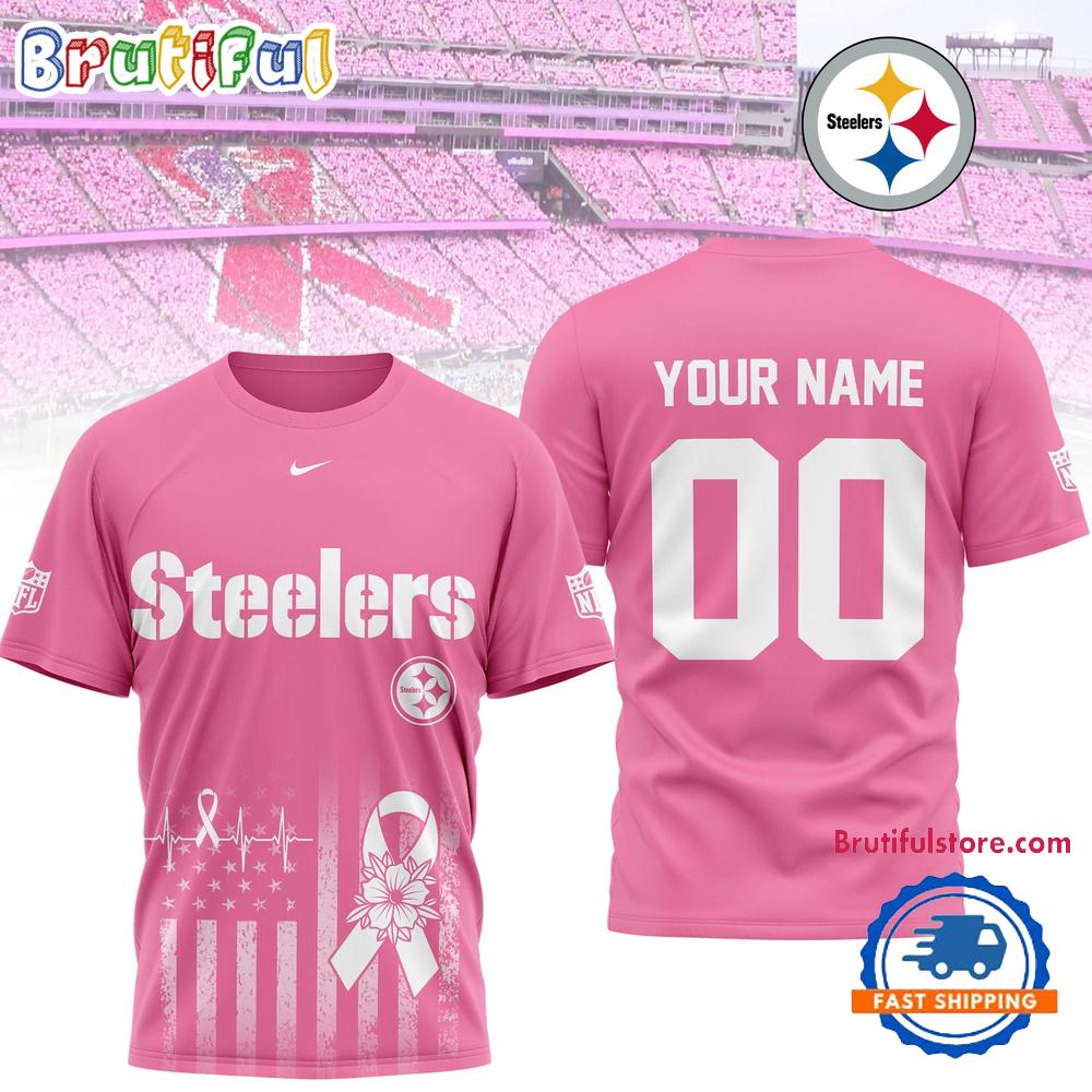 Pittsburgh Steelers 2026 NFL Breast Cancer Awareness Custom 3D Shirt