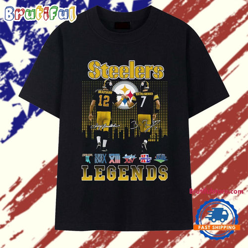 Pittsburgh Steelers Bradshaw Roethlisberger Football Legends 2025 T Shirt