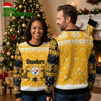 Pittsburgh Steelers Cool Reindeer Logo Ugly Christmas Sweater