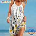 Pittsburgh Steelers Flower Summer Beach Sling Dress