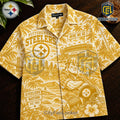 Pittsburgh Steelers Gold Hawaiian Shirt
