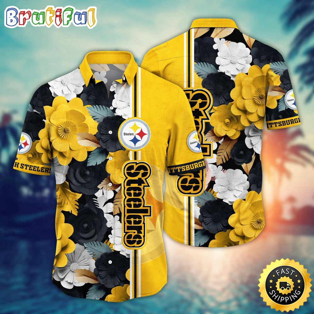 Pittsburgh Steelers Hawaii Shirt Flower Laid Back Hawaiian Charm