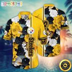 Pittsburgh Steelers Hawaii Shirt Flower Laid Back Hawaiian Charm