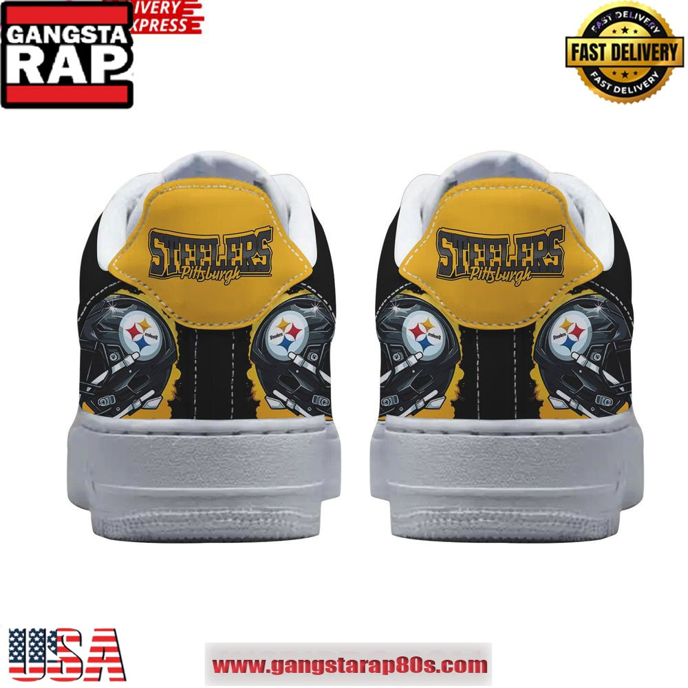 Pittsburgh Steelers Here We Go Special Air Force 1 Running Sneakers Shoes