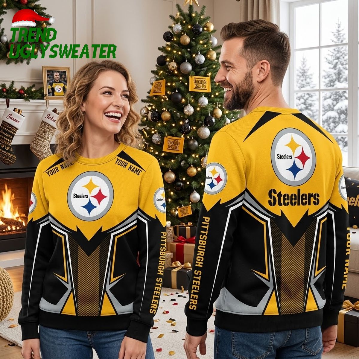 Pittsburgh Steelers Iconic Logo Ugly Christmas Sweater
