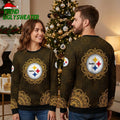 Pittsburgh Steelers Logo Mandala Ugly Christmas Sweater