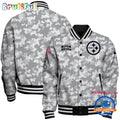 Pittsburgh Steelers National Football League Arctic Camo Salute To Service Veterans Varsity Jacket