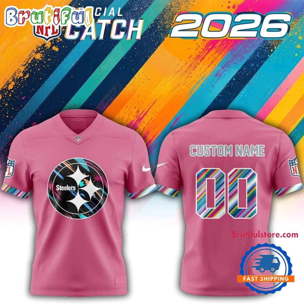 Pittsburgh Steelers NFL 2026 Crucial Catch Limited Edition Pink Football Jersey