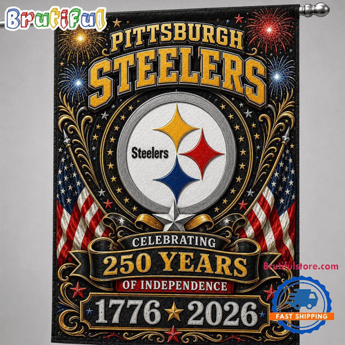 Pittsburgh Steelers NFL 250 Years of Freedom 1776-2026 Flag