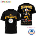 Pittsburgh Steelers NFL AFC North Champions 2025-2026 Black 3D Shirt