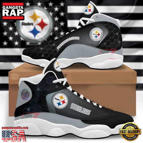 NFL Pittsburgh Steelers New Design Air Jordan 13 Running Sneakers Shoes