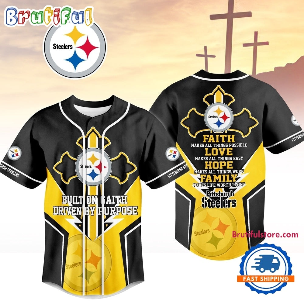 Pittsburgh Steelers NFL Blessed Beyond The Score Baseball Jersey