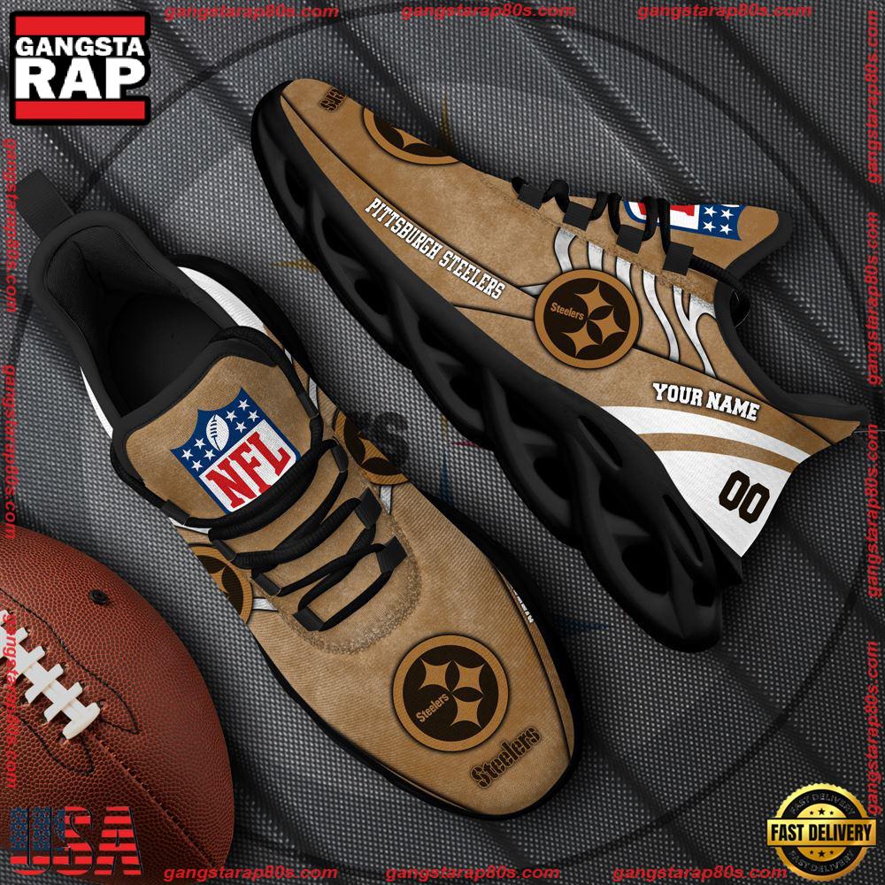 NFL Pittsburgh Steelers New Design Max Soul Shoes, Running Sneakers
