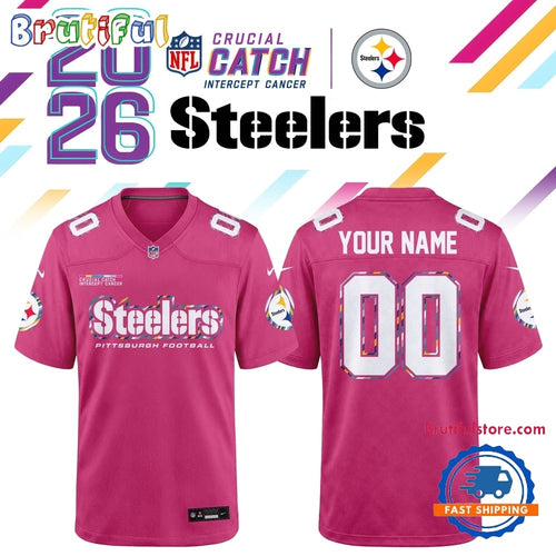 Pittsburgh Steelers NFL Crucial Catch 2026 Pink Limited Edition Football Jersey