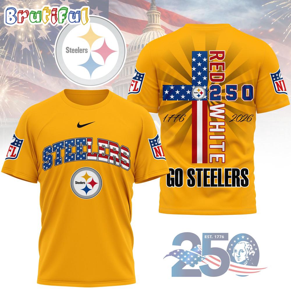 Pittsburgh Steelers NFL God America 250 Years Limited Edition 3D Shirt