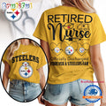 Pittsburgh Steelers NFL Retired Nurse Officially Discharged 3D Shirt