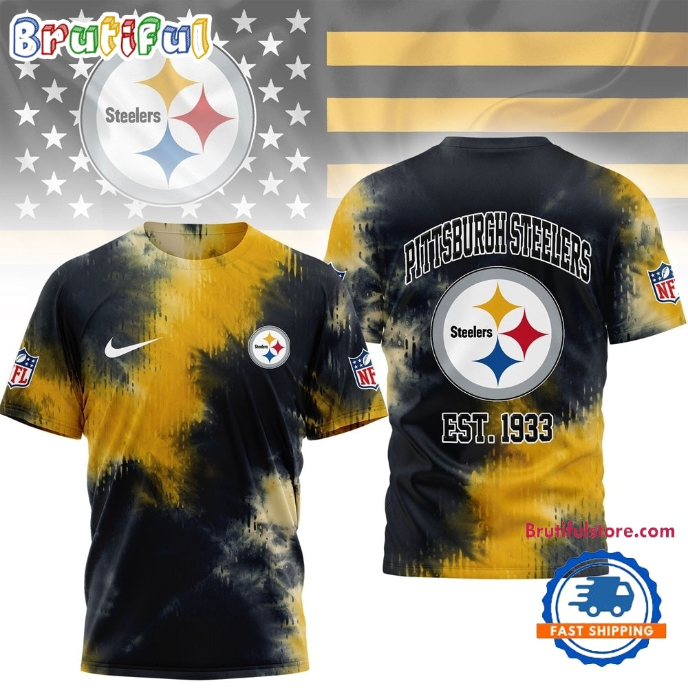 Pittsburgh Steelers NFL Sunday Legends Tie Dye 3D Shirt