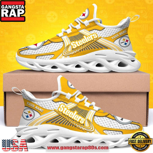 Pittsburgh Steelers Personalized Clunky Sneaker Max Soul Shoes