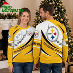 Pittsburgh Steelers Personalized Ugly Christmas Sweater With Custom Name
