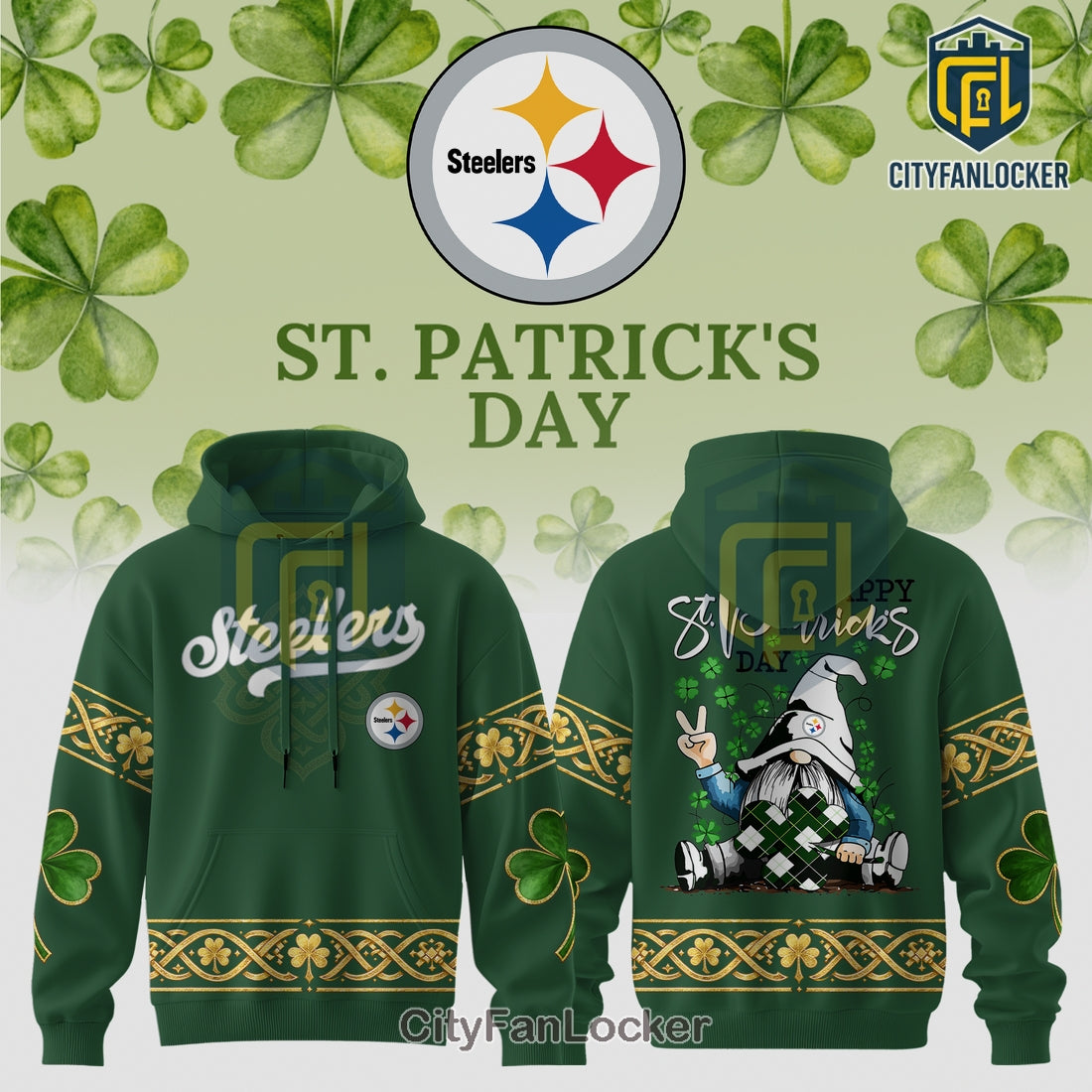 Pittsburgh Steelers St. Patrick’s Day Graphic Hoodie