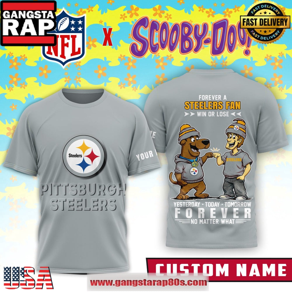 Pittsburgh Steelers x Scooby Doo Premium Custom Name 3D Shirt
