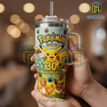 Pokemon 30th Anniversary - Personalized David Premium Tumbler