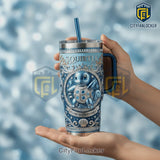 Pokemon Squirtle Flow With Power Embossed Stainless Steel Tumbler
