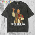 Pope Leo XIV Ora Pro Nobis 2025 Mineral Wash T Shirt