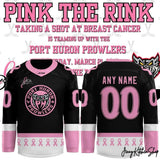 Port Huron Prowlers Pink The Rink 2026 Hockey Jersey