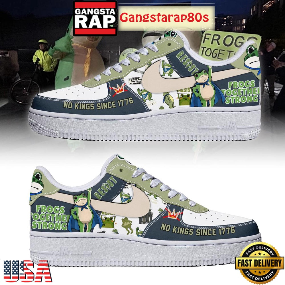 Portland Frog Resist No King Since 1776 Air Force 1 Sneakers Shoes