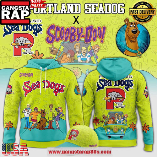 Portland Sea Dogs Scooby-Doo Day 2025 All Over Print Hoodie