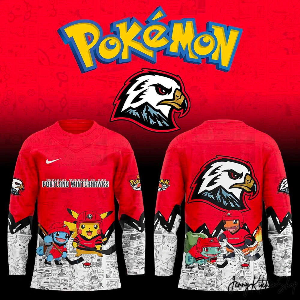 Portland Winterhawks x Pokémon 2025 Hockey Jersey