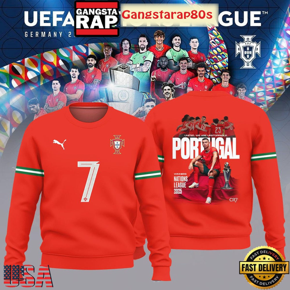 Portugal Champions UEFA Nations League 2025 All Over Print T-Shirt Hoodie