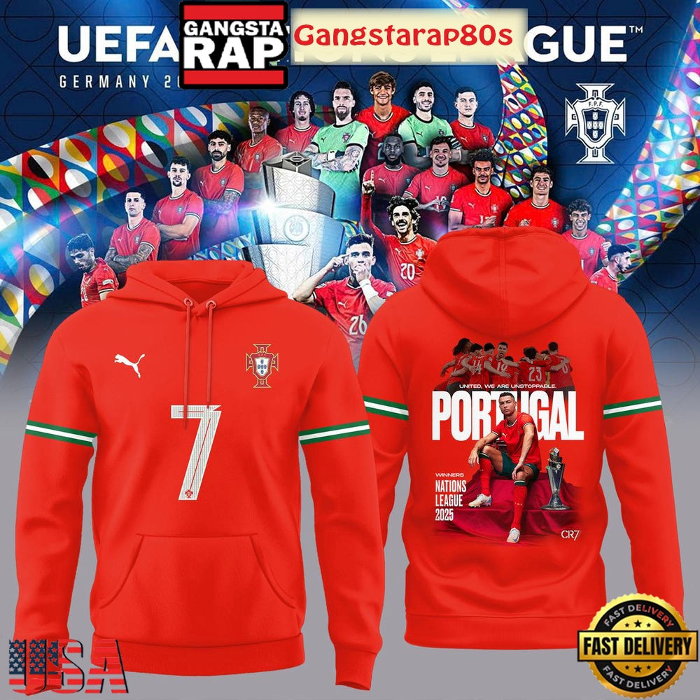 Portugal Champions UEFA Nations League 2025 All Over Print T-Shirt Hoodie