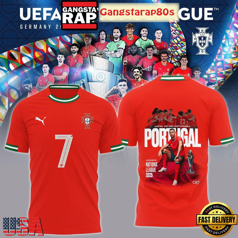 Portugal Champions UEFA Nations League 2025 All Over Print T-Shirt Hoodie