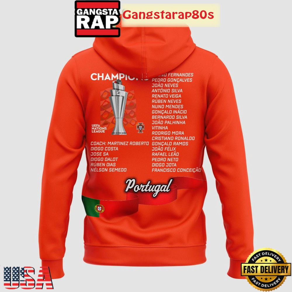 Portugal UEFA Nations League 2025 Champions All Over Print T-Shirt Hoodie
