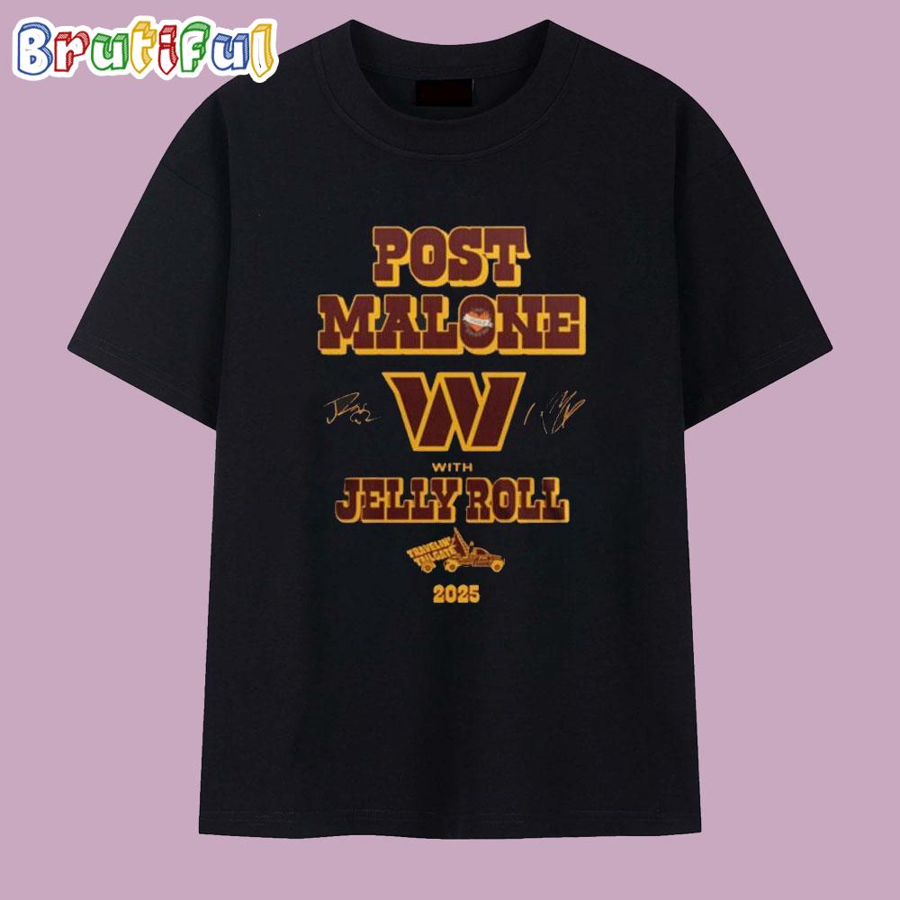 Post Malone Big Ass Stadium Tour x Washington Commanders 2025 T Shirt