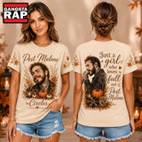 Post Malone Pumpkin Fall Portrait Autumn Unisex 3D Shirt , Music Trend Shirt