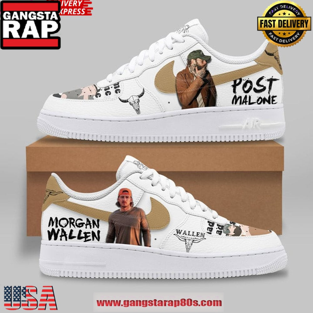 Post Malone x Morgan Wallen Air Force 1 Sneakers Shoes