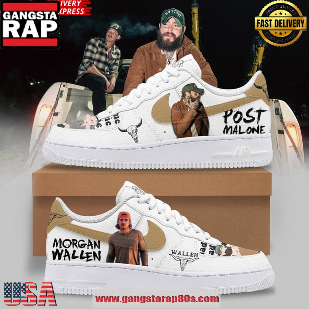 Post Malone x Morgan Wallen Air Force 1 Sneakers Shoes