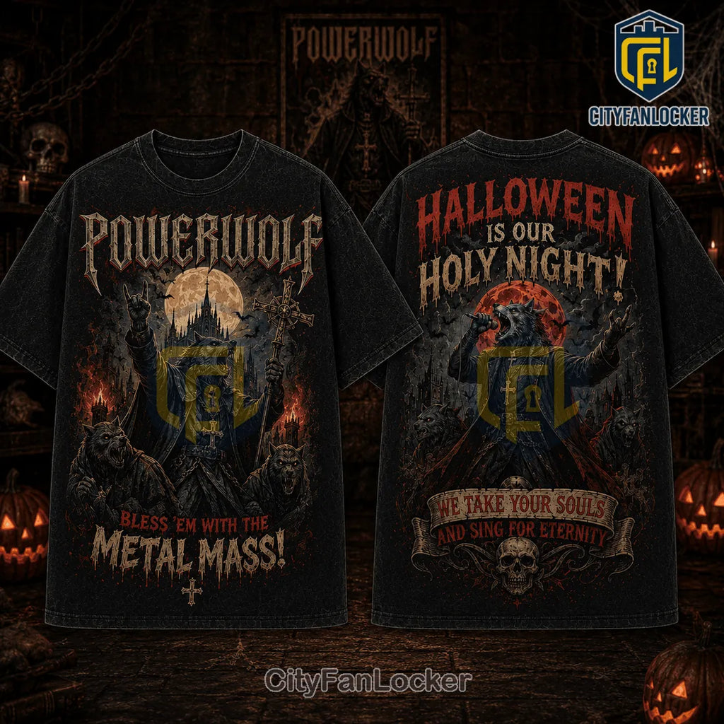 Powerwolf Metal Mass Halloween Black T-Shirt 2026