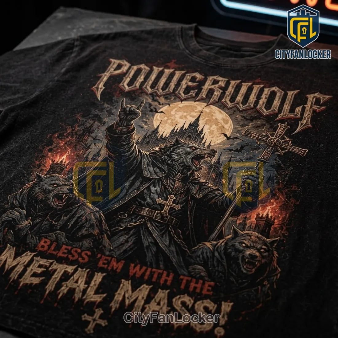 Powerwolf Metal Mass Halloween Black T-Shirt 2026