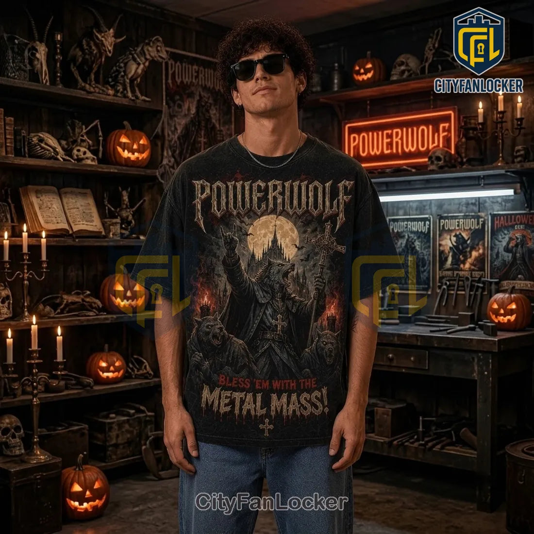 Powerwolf Metal Mass Halloween Black T-Shirt 2026