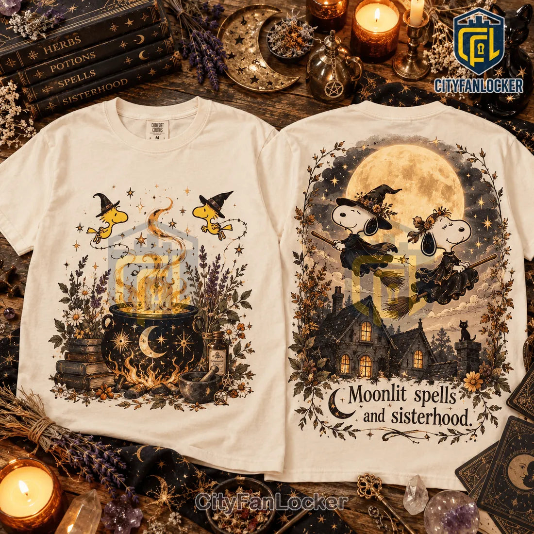 Practical Magic x Snoopy Witch Shirt