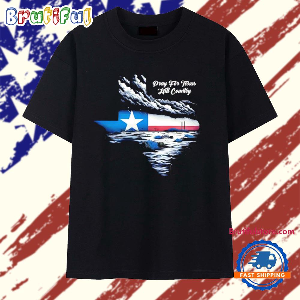 Pray for Texas Texas Hill Country Map T Shirt