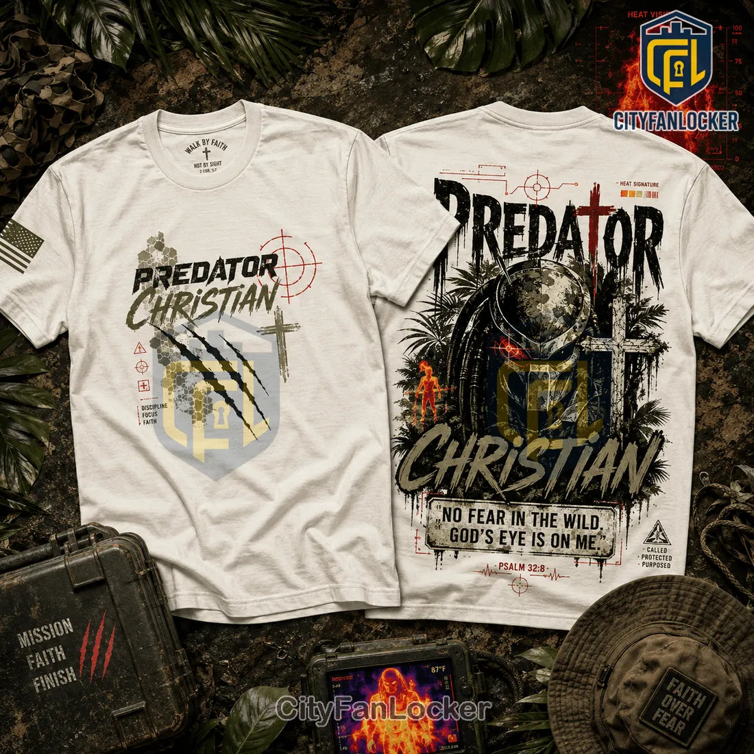 Predator Christian Faith Off-White T-Shirt