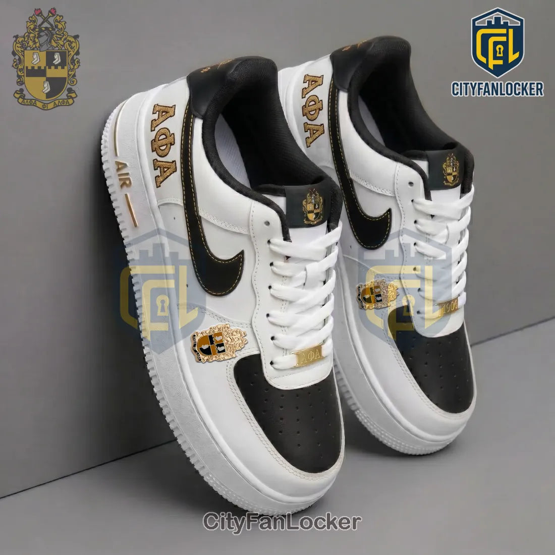 Premium AΦA Alpha Phi Alpha Air Force 1 Sneakers