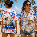 Premium Chill The Fourth Out American Flag Hawaiian Shirt