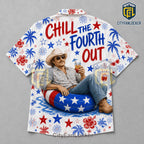 Premium Chill The Fourth Out American Flag Hawaiian Shirt