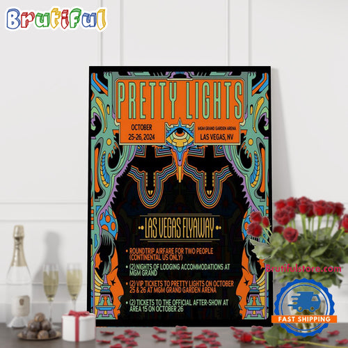 Pretty Lighrs MGM Grand Garden Arena Las vegas, NV Oct 25-26 2024 Tour Wall Art Poster Canvas